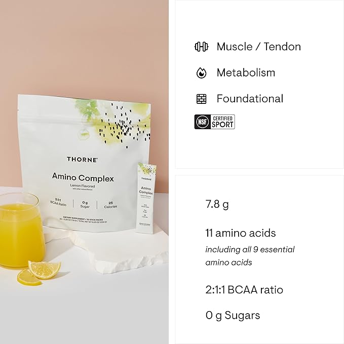 THORNE - Amino Complex - Clinically-Validated EAA and BCAA Powder for Pre or Post-Workout