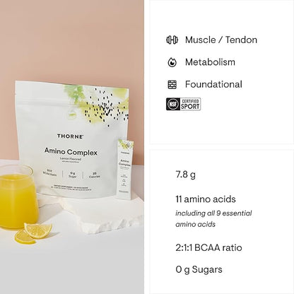 THORNE - Amino Complex - Clinically-Validated EAA and BCAA Powder for Pre or Post-Workout