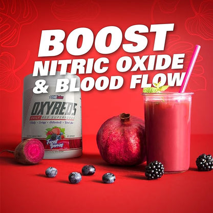 EHP Labs OxyReds Superfood Beets Powder - Nitric Oxide Supplement, Organic Beet Root Powder, Immune