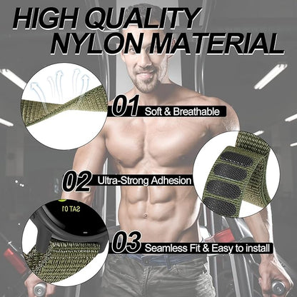 22mm Sport Ankle/Arm Band Compatible with Amazfit Helio, Quick Release Breathable Nylon Bicep Strap