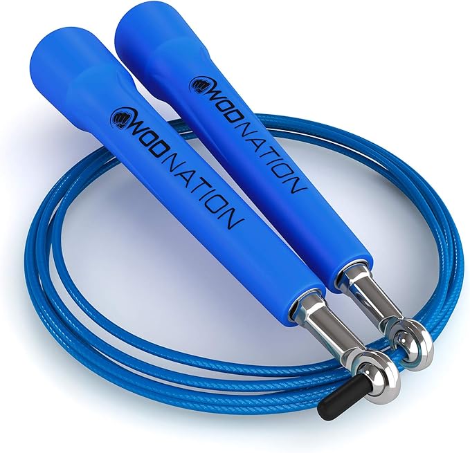 WOD Nation Adjustable Speed Jump Rope For Men, Women & Children - Blazing Fast Fitness Skipping