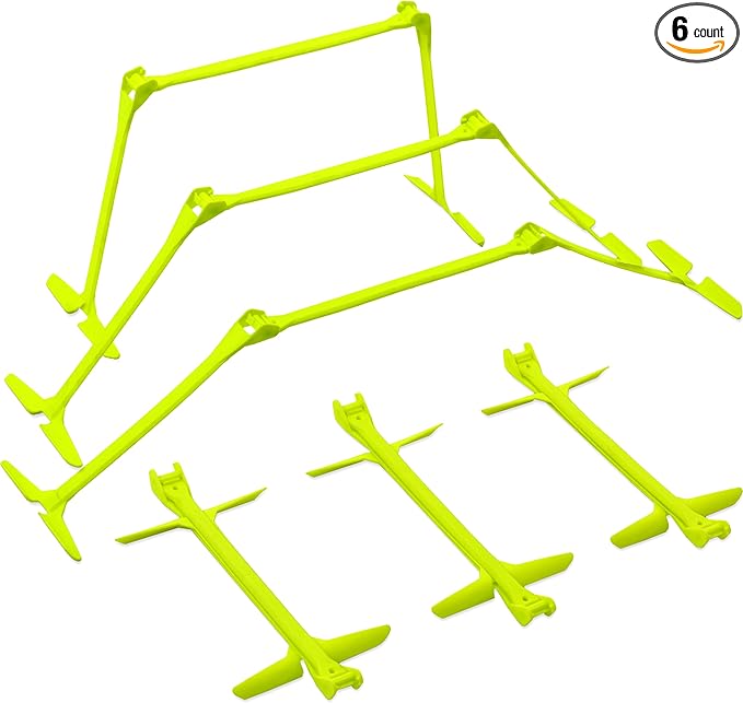 QUICKPLAY PRO Quick-Click Adjustable Speed Hurdles, Set of 6 | 3 Heights in One (6", 9", 12") |