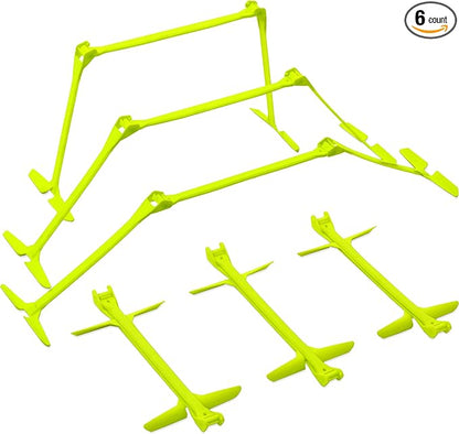 QUICKPLAY PRO Quick-Click Adjustable Speed Hurdles, Set of 6 | 3 Heights in One (6", 9", 12") |
