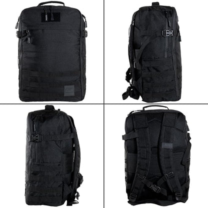 SERIOUS STEEL FITNESS Gym Bag, Rip-Resistant Fabric, Heavy Duty (Black, Backpack (Pro-Mini (26L)