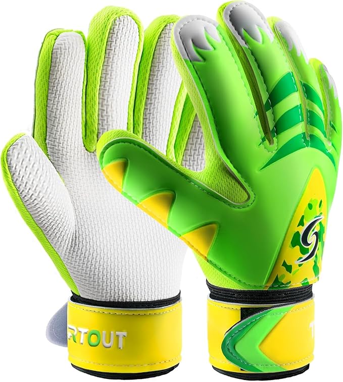 Sportout Kids Goalkeeper Gloves, Soccer Gloves with Double Wrist Protection and Non-Slip Wear