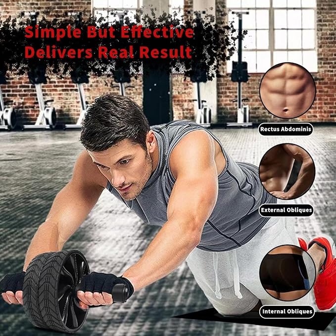Ab Roller Wheel - AGREJO Ab Workout Equipment for Abdominal & Core Strength Training, Home Gym