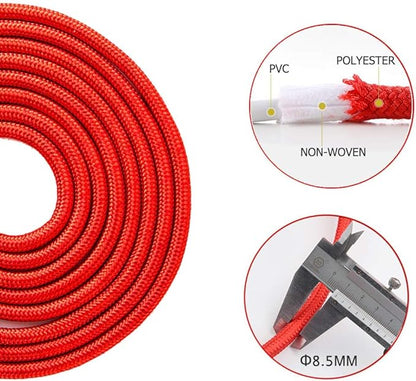 Redify Weighted Jump Rope for Workout Fitness(1LB), Tangle-Free Ball Bearing Rapid Speed Skipping