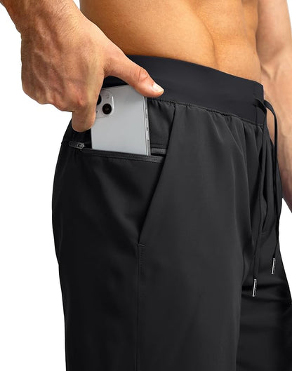 Men's Running Shorts with Zipper Pockets 9 Inch/ 7 Inch / 5 Inch Lightweight Quick Dry Gym Workout