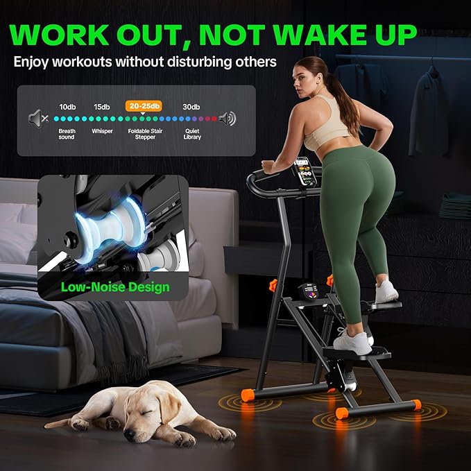 Stair Stepper for Home Gym, 2025 Upgrade Stair Climber w/ 3-Level Resistance & Height, Non-Slip