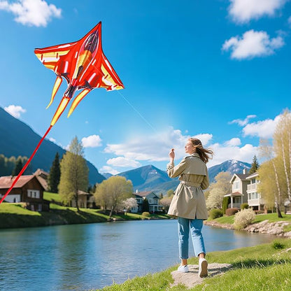 Fighter Jet Kites for Kids & Adults - Durable Airplane Kites for Boys Ages 8-12 & 4-8 with Kite