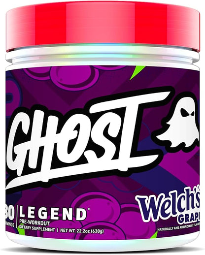 GHOST Legend Pre-Workout Powder, Welch's Grape - 30 Servings ??Pre-Workout for Men & Women with