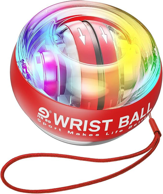 Wrist Trainer Ball Auto-Start Gyroscopic Forearm Exerciser Gyro Ball for Strengthen Arms, Fingers