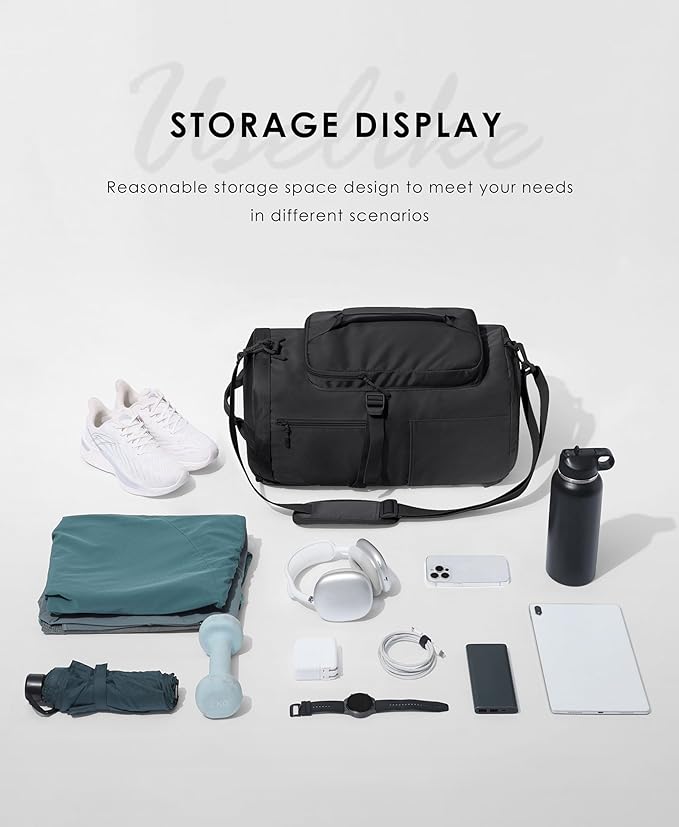 Gym Bag for Women Workout Gym Backpack with Shoe Compartment Sports Duffel Bag Multiple Pockets 30L