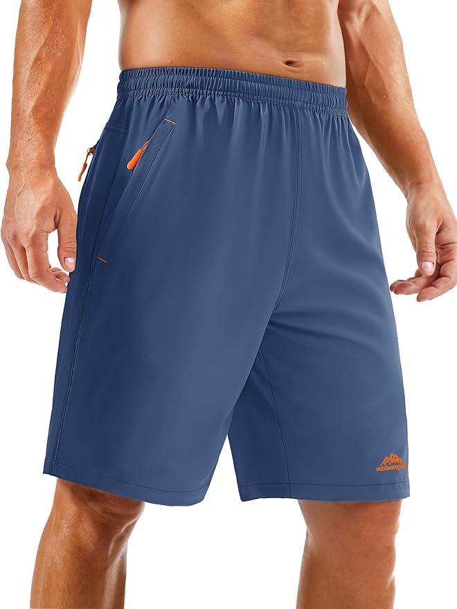 TACVASEN Men's Running Athletic Shorts 9" Quick Dry Workout Gym Shorts Lightweight Summer Shorts 3