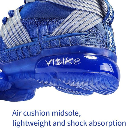 VITUOFLY Kids Basketball Shoes Boys Air Cushion Sneakers Girls Mid Top School Hoops Shoes Non-Slip