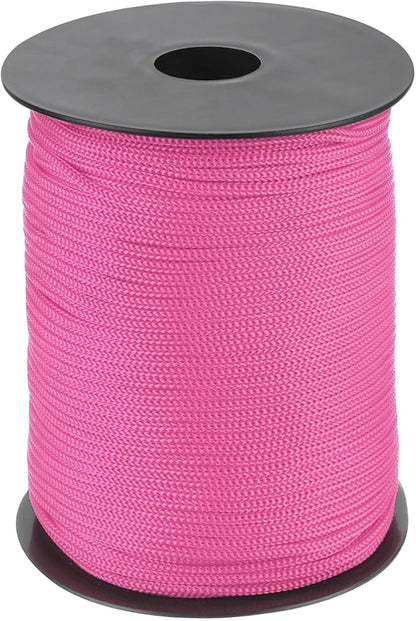 MECCANIXITY 1/8 Inch Polypropylene Rope Braided Ropes, 328ft Nylon Rope Hollow Utility Cord for