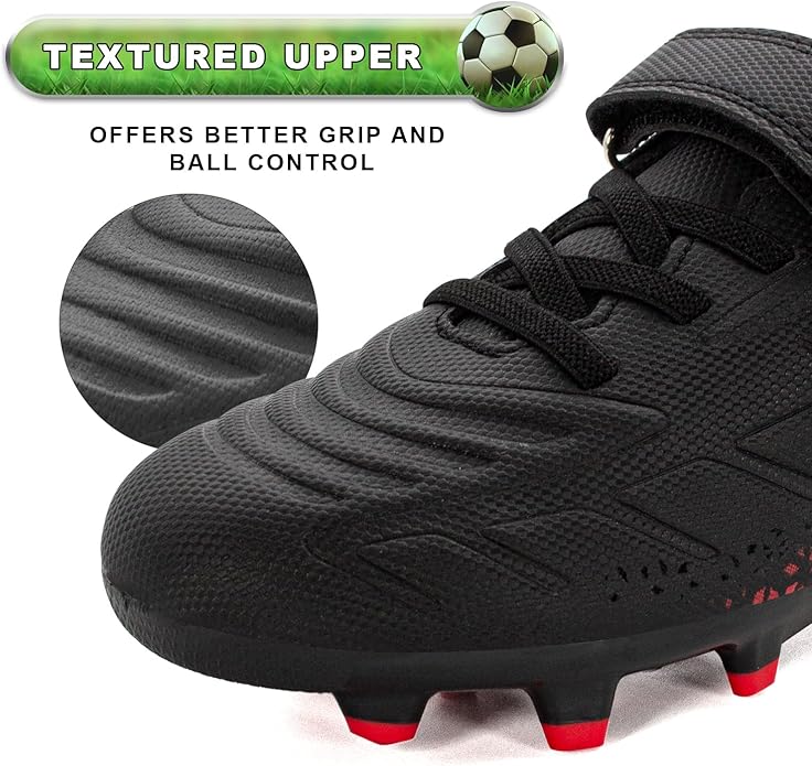 RUNIC Kids Soccer Cleats for Boys and Girls - Small and Big Kid Athletic Outdoor Football Shoes