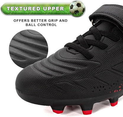 RUNIC Kids Soccer Cleats for Boys and Girls - Small and Big Kid Athletic Outdoor Football Shoes