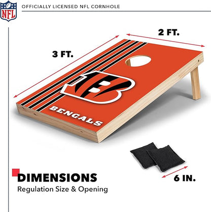 NFL 2' x 3' Solid Wood Cornhole Set with Direct Print HD Team Graphics – Great Gift for Any