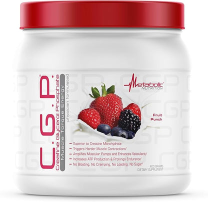 Metabolic Nutrition, CGP, Creatine Glycerol Phosphate, 100% Micronized Creatine Powder, Pre Intra