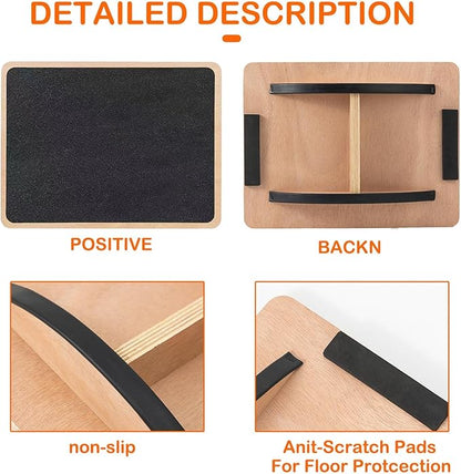 Balance Board Professional Wobble Board for Adults Anti-Slip 350LBS Balance Boards for Physical