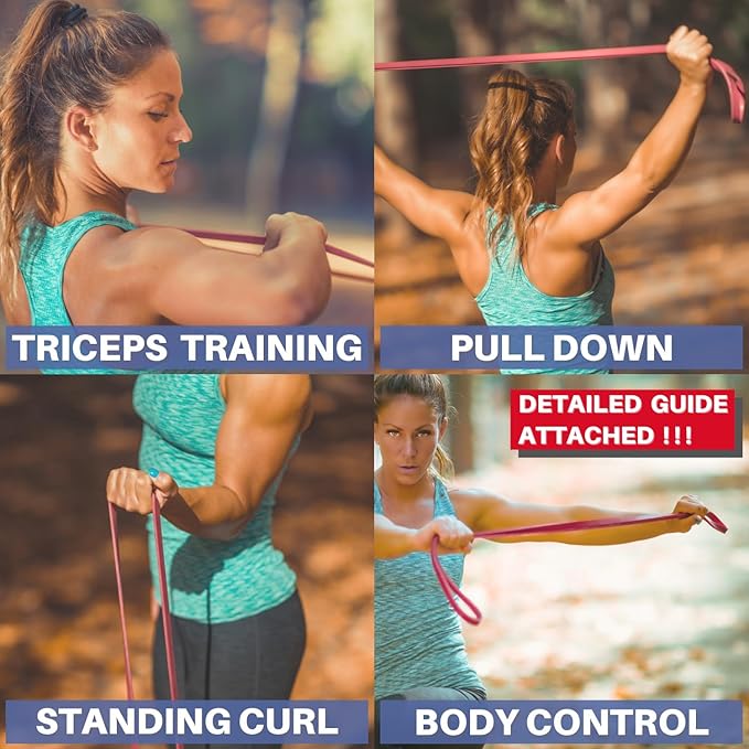 LEZER Resistance Bands - Pull Up Bands for Home Gym Fitness, Stretching, Physical Therapy &