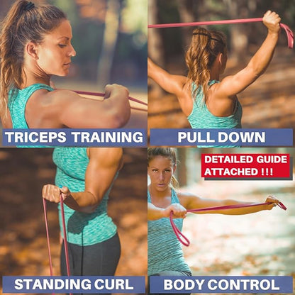 LEZER Resistance Bands - Pull Up Bands for Home Gym Fitness, Stretching, Physical Therapy &