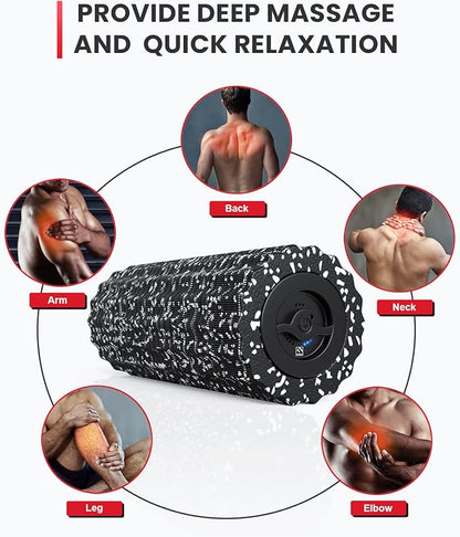 FITINDEX Vibrating Foam Roller for Muscle Deep Tissue, Back Pain Relief, Leg Foot Neck Massager