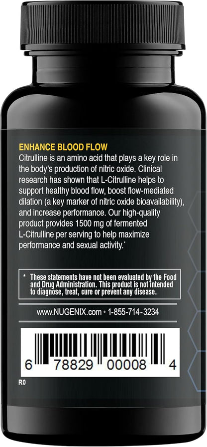 Nugenix Essentials L-Citrulline Supplement for Enhanced Blood Flow and Performance - 1500 mg, 120