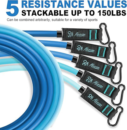 HPYGN Resistance Bands, Exercise Bands with Handles, Fitness Bands, Workout Bands with Door Anchor
