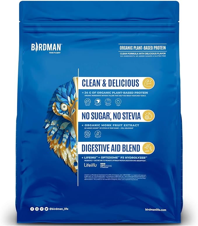 Falcon Vegan Protein Powder Organic, Stevia & Sugar Free, Plant Based Protein, Low Carb, Dairy