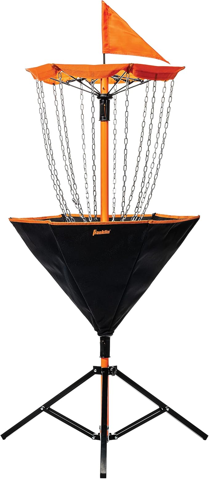 Franklin Sports Disc Golf Baskets - Portable Disc Golf Target with Chains Included - Disc Golf
