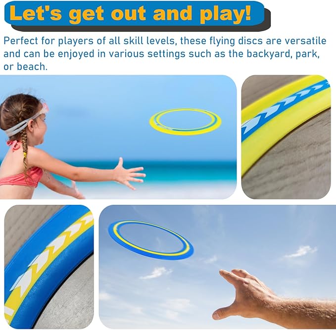 Senston Flying Discs Easily Catch and Throw Sports Disc 11 Inch Soft Flying Discss for All Players