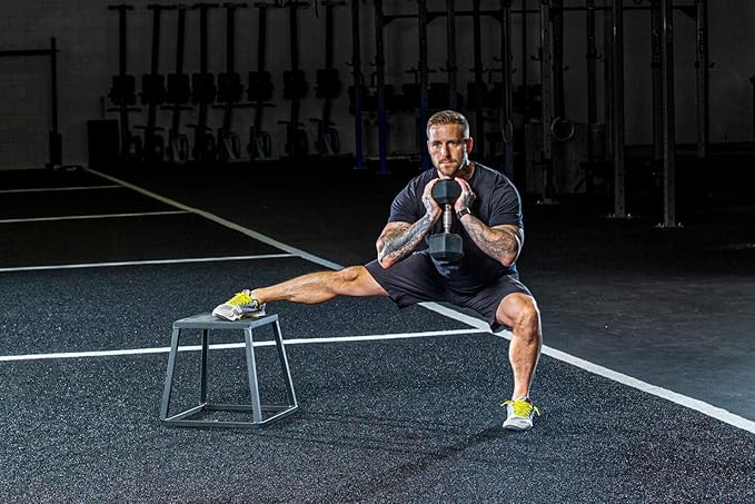 Rage Fitness Steel Plyo Box 12-18-24 Inch High Anti-Slip Pre-Assembled Plyometric Jump Box for Home