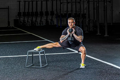Rage Fitness Steel Plyo Box 12-18-24 Inch High Anti-Slip Pre-Assembled Plyometric Jump Box for Home