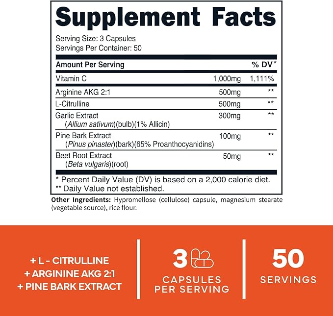 Type Zero Nitric Oxide 6X Booster, 150 Veggie Capsules - Natural Supplement - Beetroot, Arginine