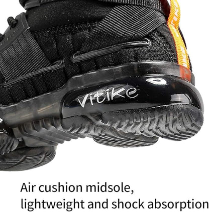 VITUOFLY Kids Basketball Shoes Boys Air Cushion Sneakers Girls Mid Top School Hoops Shoes Non-Slip