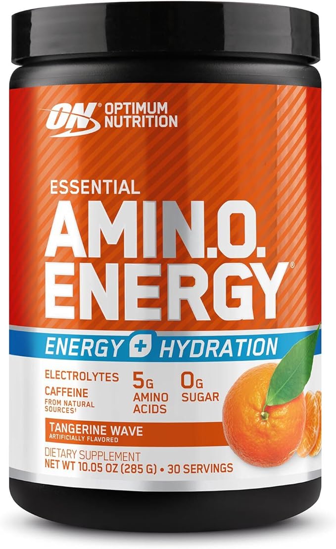 Optimum Nutrition Amino Energy Powder Plus Hydration, with BCAA, Electrolytes, and Caffeine