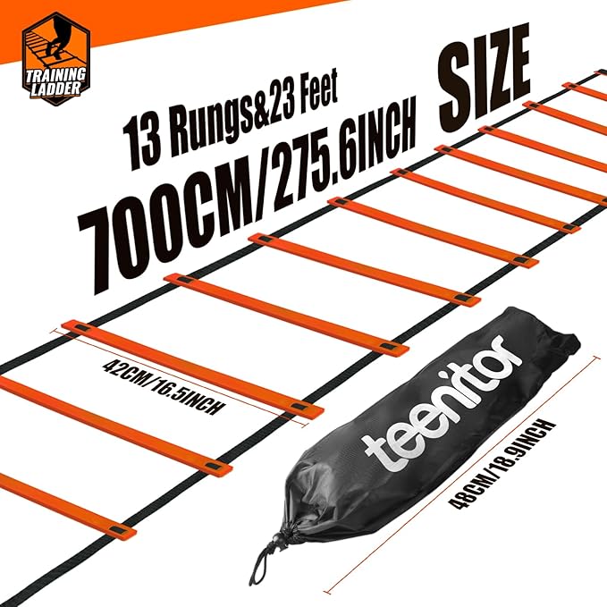 Teenitor Agility Ladder Speed Ladder Training Ladder for Soccer, Speed, Football Fitness Feet