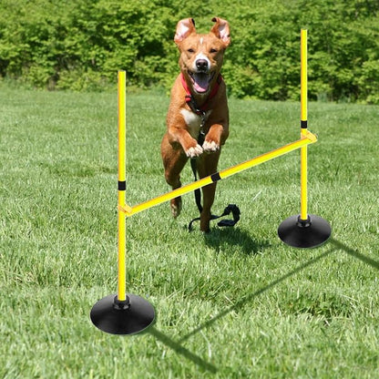 Adjustable Height Agility Hurdle Set Multi-Function Soccer Trainning Pole Set Coaching Sticks with
