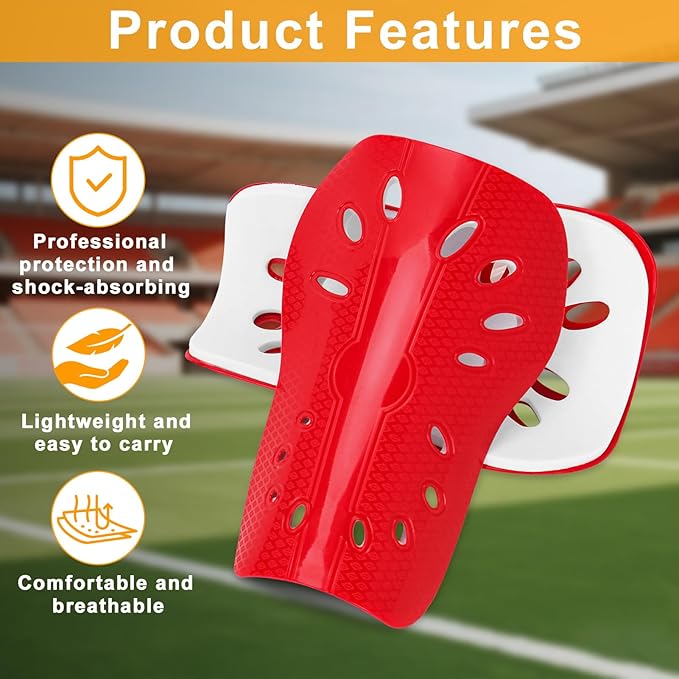 2 Pairs Shin Guards Soccer for Kids,Shin Pads Extra Lightweight Breathable Slide in Shin Guard for