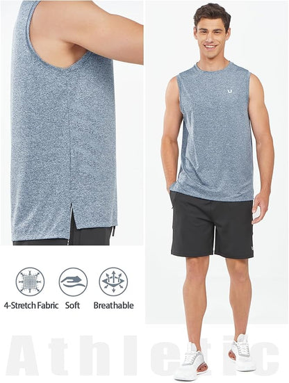 NORTHYARD Men's Athletic Workout Tank Top Running Gym Sleeveless Shirts Quick Dry Lightweight