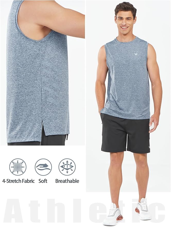 NORTHYARD Men's Athletic Workout Tank Top Running Gym Sleeveless Shirts Quick Dry Lightweight