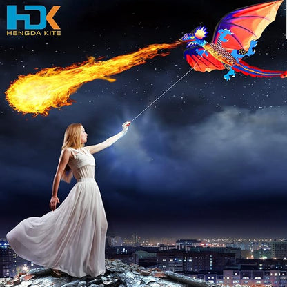 HENGDA KITE-Upgrade Classical Dragon Kite Stereoscopic Dragon Kites for Kids & Adults Easy to Fly