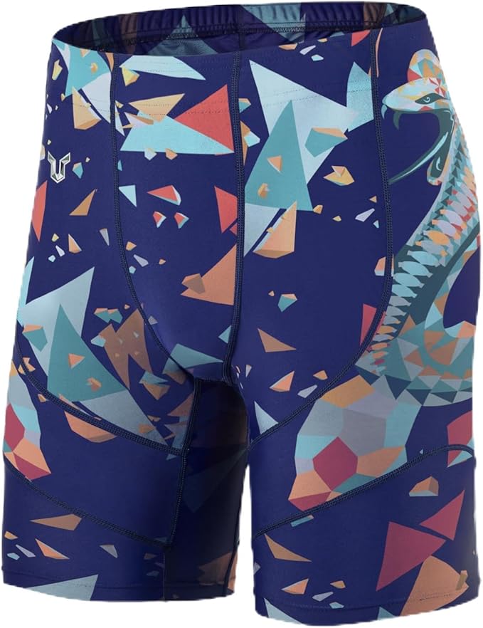 HUGE SPORTS Men's Rash Guard Swim Shorts Compression Swimming Jammer Cool Dry Active Swimsuit