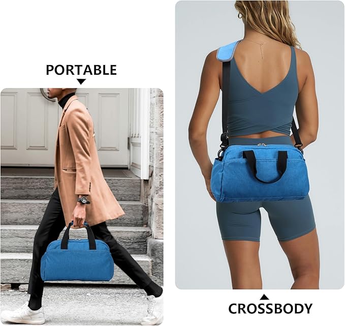 14 inch Small Gym Bag for Women & Men, Mini Duffel Bag for Travel Sports Lightweight Carry On