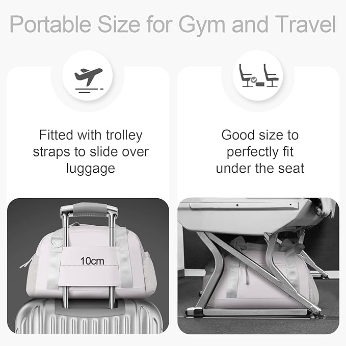 Small Gym Bag 14 inch for Women & Men Mini Gym Duffel Bag with Wet Compartment Waterproof Travel