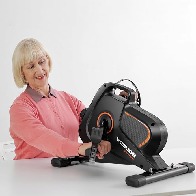 YOSUDA Under Desk Bike Pedal Exerciser - Magnetic Mini Exercise Bike for Arm/Leg Exercise, Desk