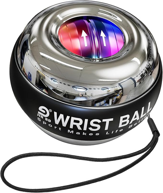 Wrist Trainer Ball Auto-Start Gyroscopic Forearm Exerciser Gyro Ball for Strengthen Arms, Fingers