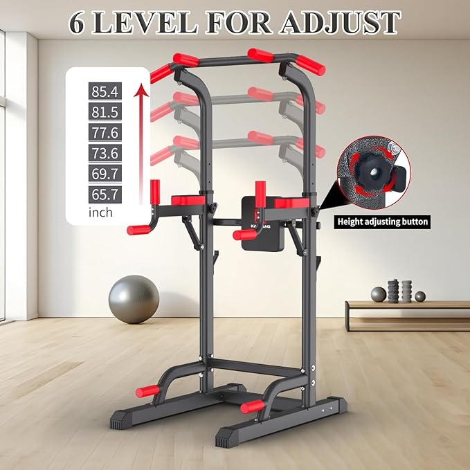 K KiNGKANG Power Tower Dip Station, Multi-Function Assistive Trainer Pull Up for Home Gym Muscle